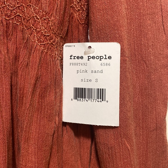 NWT Free People Blue Bird Smocked Peasant Blouse ⭐️ - Picture 6 of 8